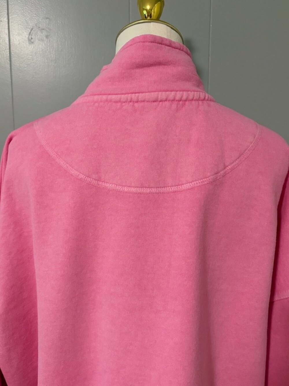 Sloppy Joe Collar 02 Sweatshirt Candy Pink Organic Cotton Oversized Size 2 M-L - Picture 7 of 11